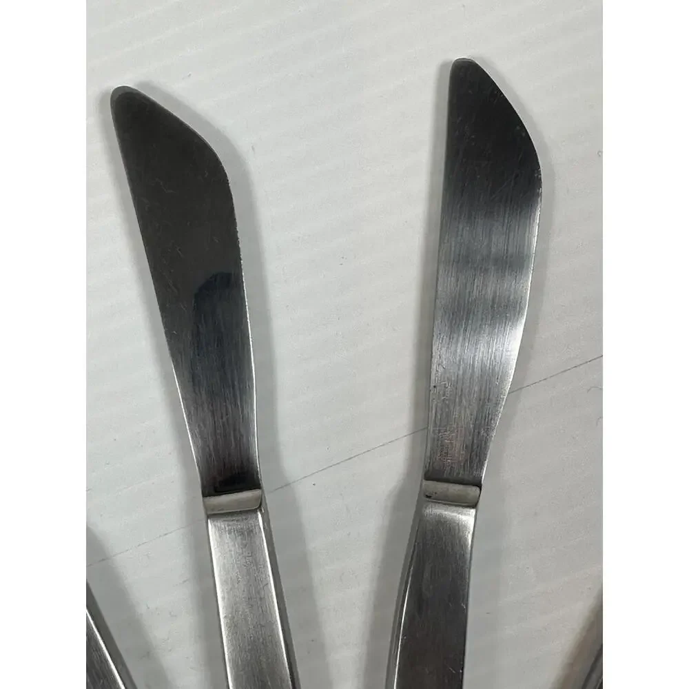 8pc Vintage Sipelia Malta Stainless Steel Dessert Knife Sheffield‎ England MCM